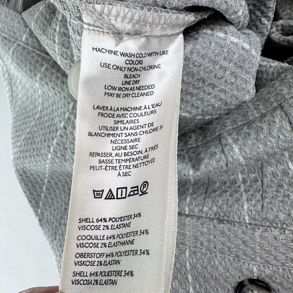 Anthropologie Skinny Trousers Grey Plaid Cropped Pants Women’s 6 TALL Pockets - Picture 11 of 13
